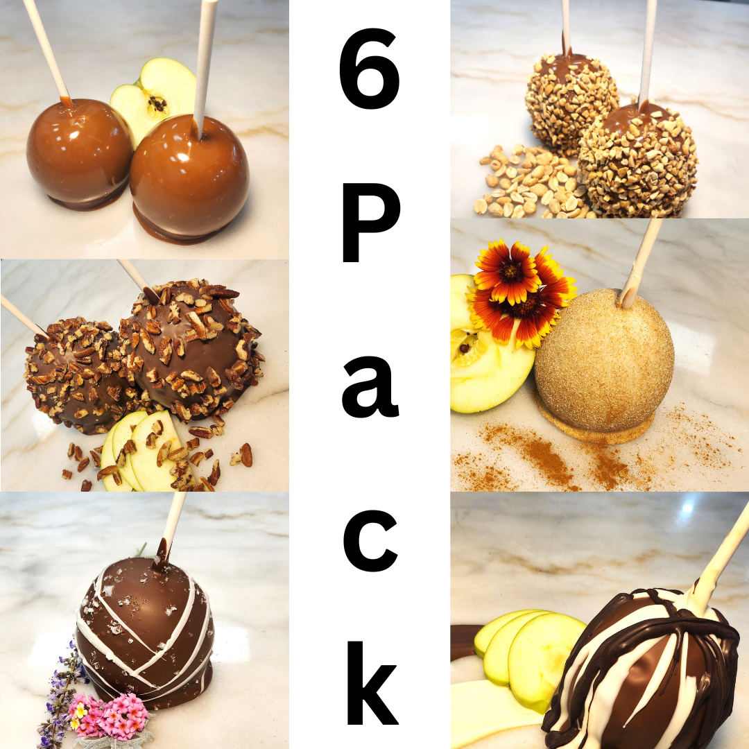 6 Caramel Chocolate Apple Gift Pack
