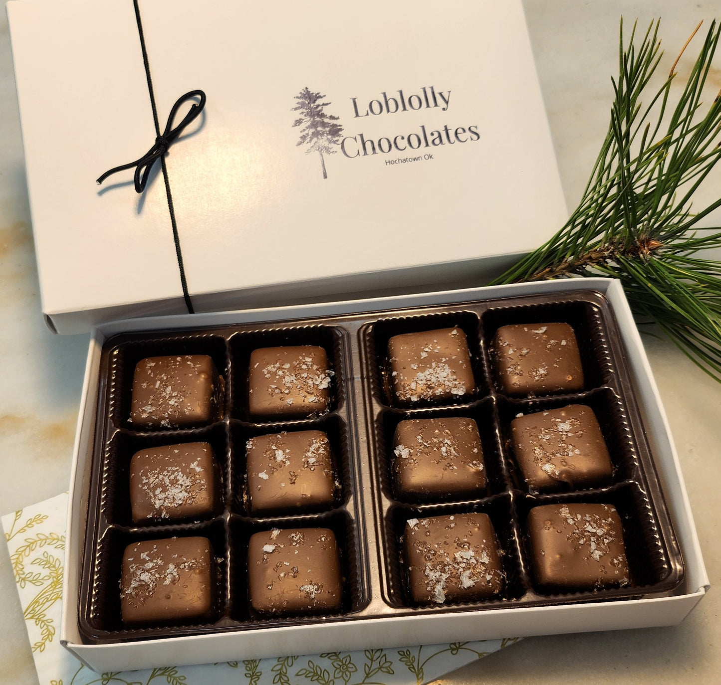 Luxurious Sea Salt Caramels 12-Piece Box