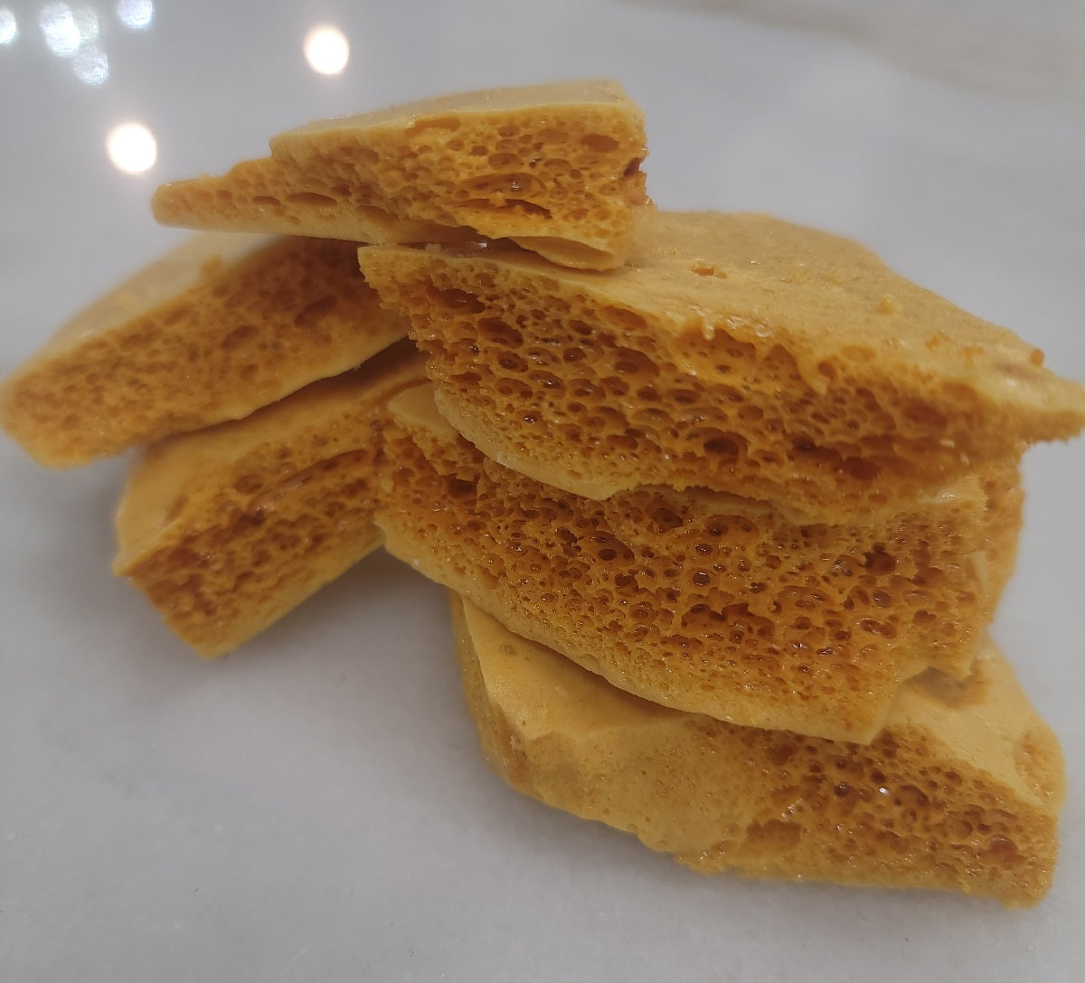 Homemade Honeycomb Sponge Toffee - Crunchy, Airy, and Irresistibly Sweet