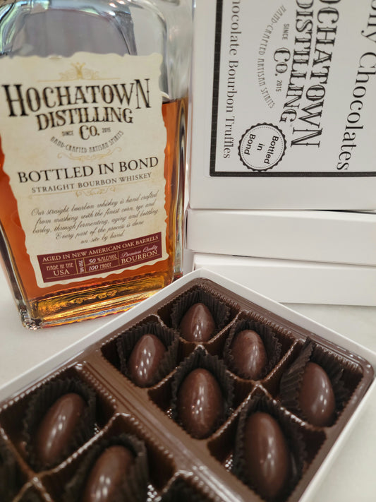 Bottled in Bond Bourbon Dark Chocolate Truffles - Crafted with Hochatown Distilling Bourbon