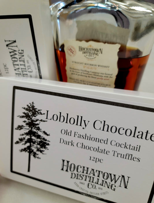 Old Fashioned Cocktail Dark Chocolate Truffles crafted with Hochatown Distilling Bourbon