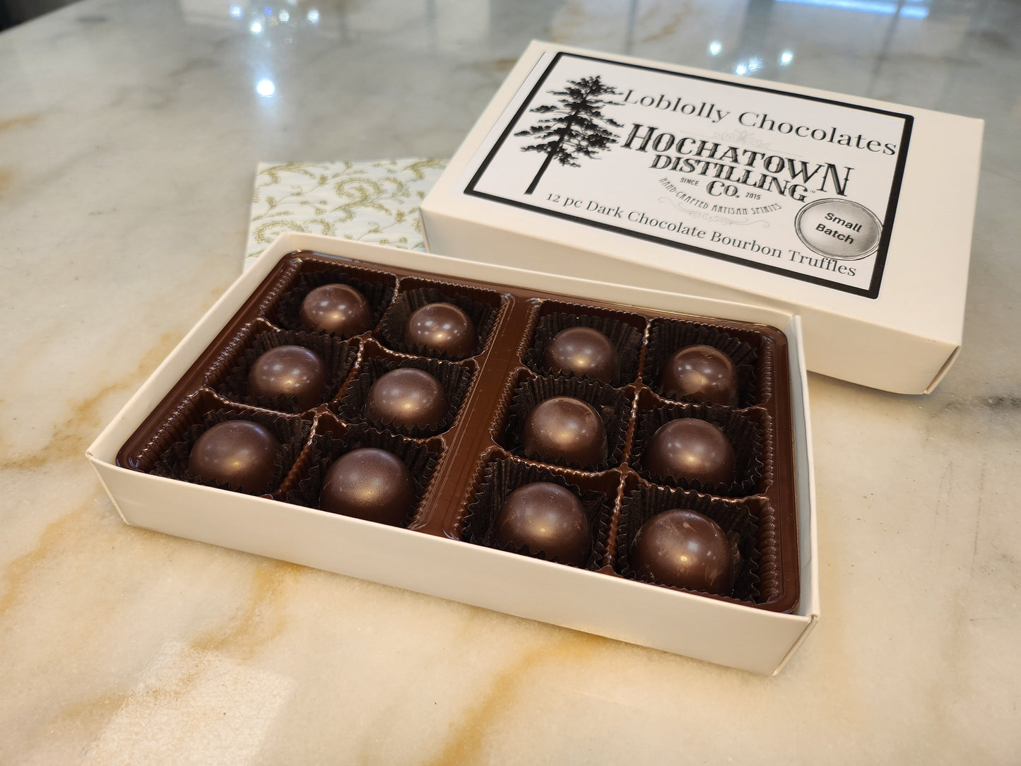 Small Batch Bourbon Dark Chocolate Truffles - Crafted with Hochatown Distilling Bourbon