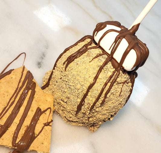 S'mores Chocolate Caramel Apple - A Campfire Classic in Every Bite