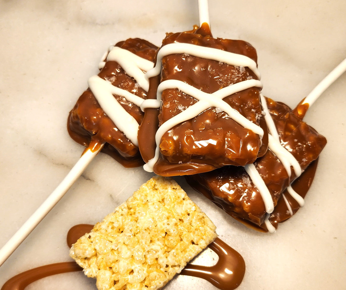 Sea Salt Caramel Rice Krispy Treats