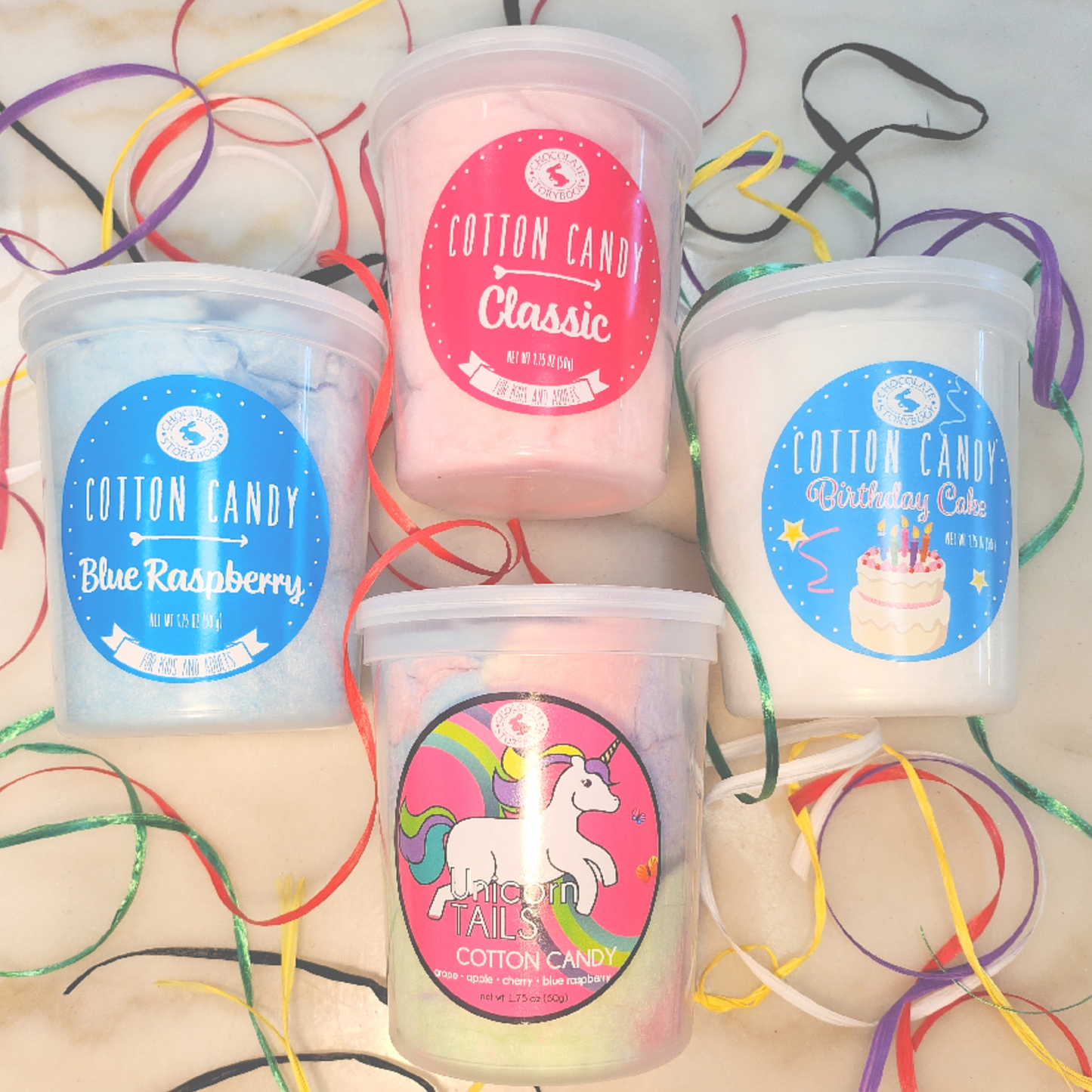 Cotton Candy - Blue Raspberry, Classic, Birthday Cake & Unicorn