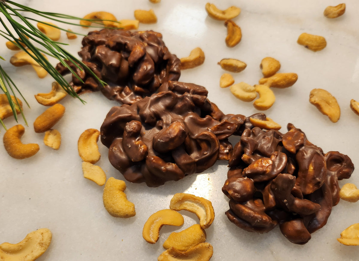 Cashew Nut Clusters - Milk Chocolate Happiness – Loblolly Chocolates